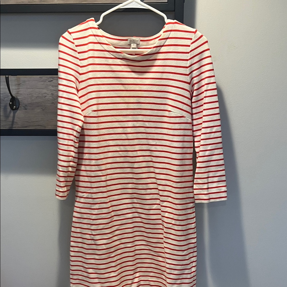J. Crew Striped Red and White Top